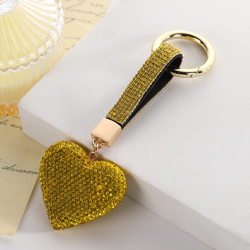 Wholesale Diamond-encrusted Clay Love Car Keychain